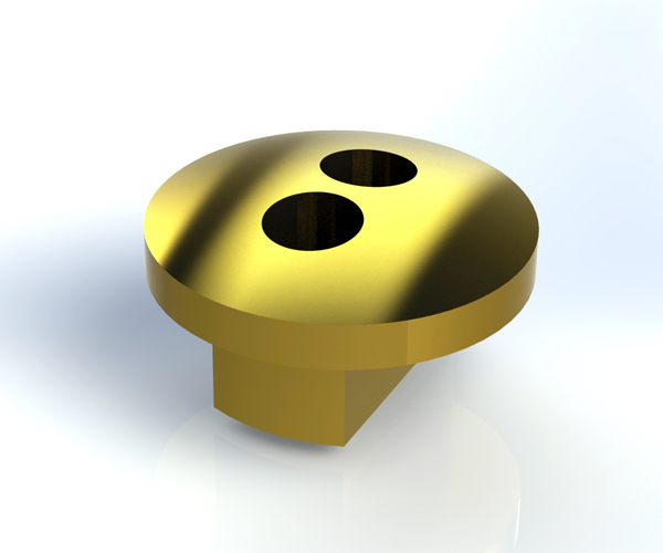 Ocular Alignment Gear Tab For Stryker Model 502-704-030 Magnetic Video Arthroscopes (4.0mm OD) (Brass)